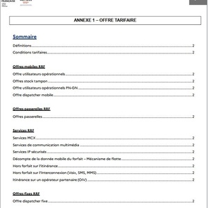 2- Annexe 1 : offre tarifaire ACMOSS