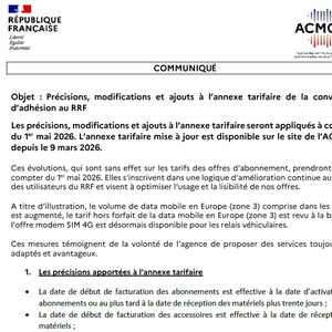 3- Communiqué précisions et ajouts annexe tarifaire RRF