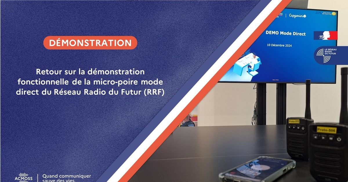 Démonstration fonctionnelle de la micro-poire mode direct du Réseau ...