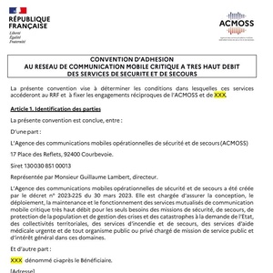 1- Convention d'adhésion au RRF